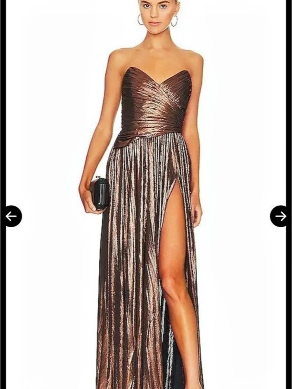 Retrofête Waldorf Dress Strapless Metallic Maxi Dress